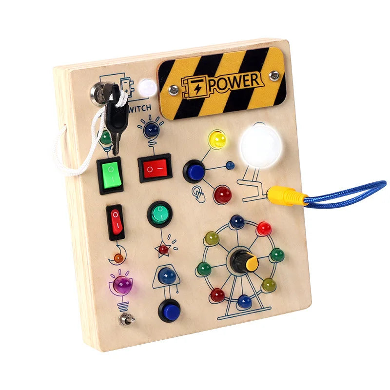 BizyKoady Montessori Sensory Busy Board Toddler Fine Motor
