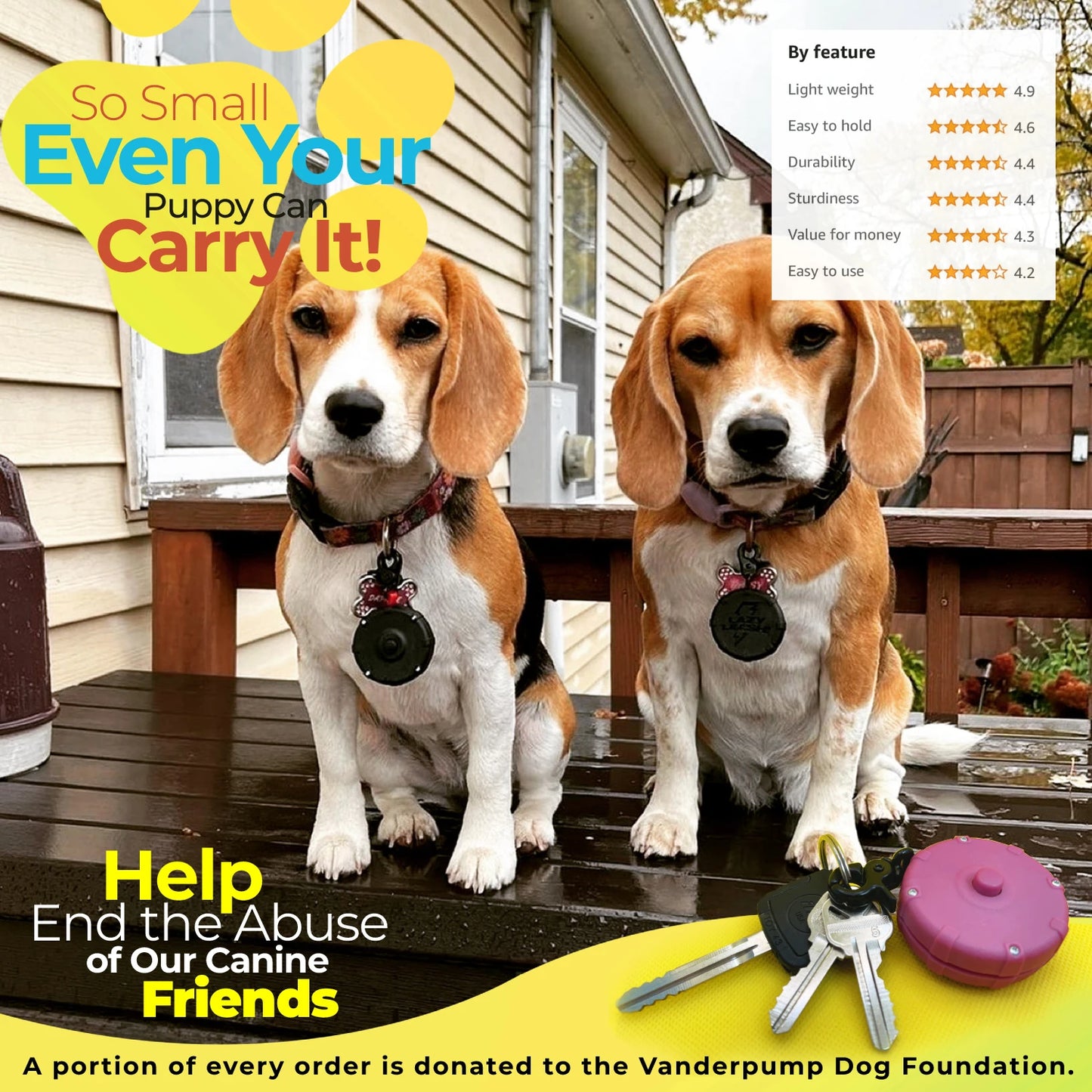Safe And Easy Lightweight Wearable Mini Clip On Power Leash