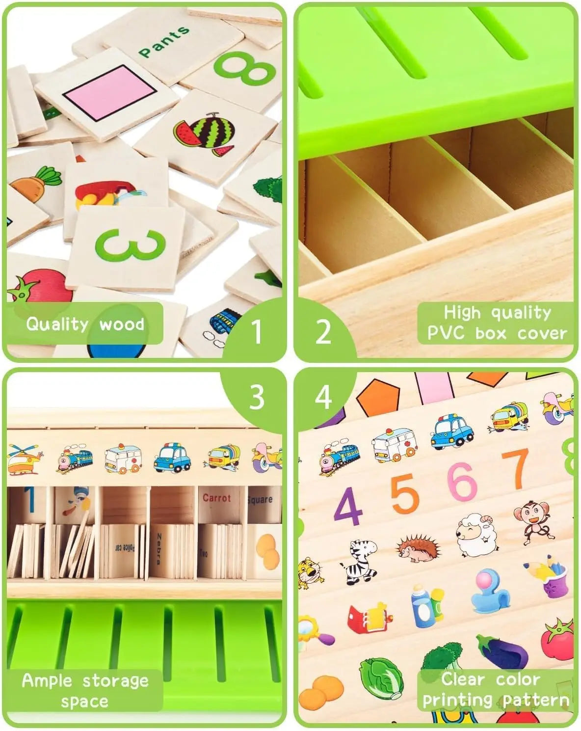 Hign-concerned Wooden Montessori Sorting Toy Set Box