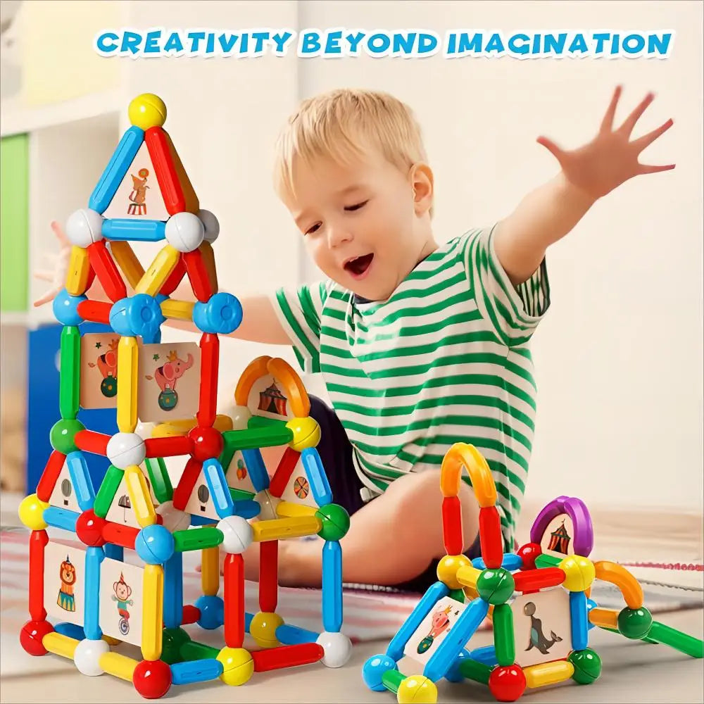 Magblock 90 Pieces Magnetic Building Sticks Toy Set For Kids