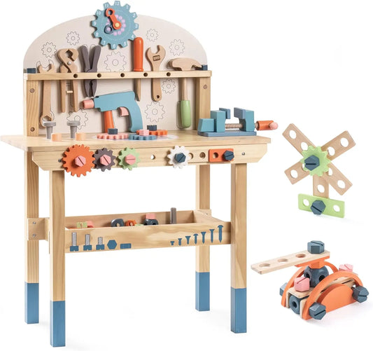 Rolife Robotime Kids Tool Bench Wooden Construction Toys