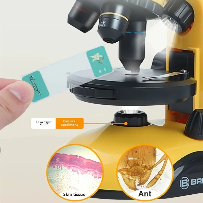 Desktop Biological Microscope For Kids Puzzle Science Kit