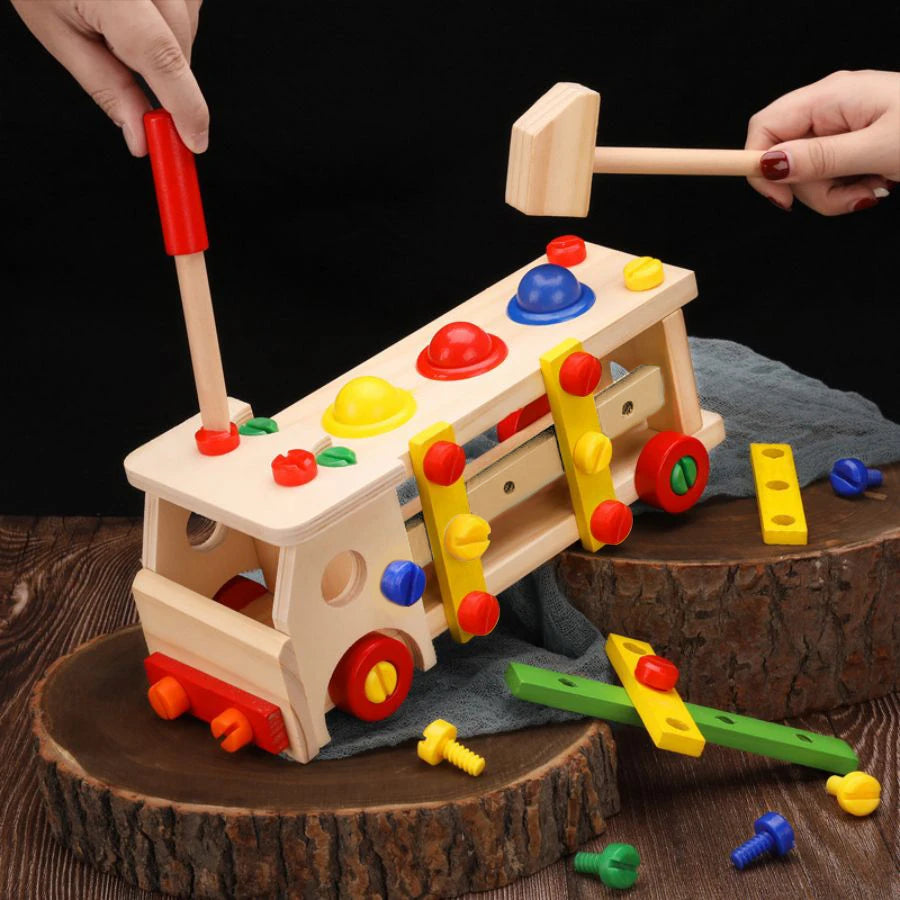 Maw Maws Hope Wooden Screws Car Toys Montessori Puzzle Set