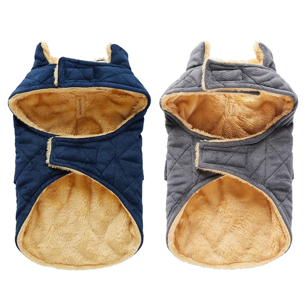 Guangdong Winter Plush Dog Coat With Double Pockets For Dogs