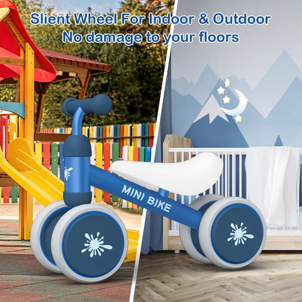 Baby Balance Bike Ride On Toy For 1 Year Olds Indoor Walker