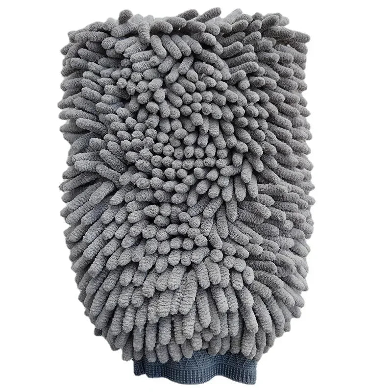 Pet Grooming Glove Quick Drying Towel Chenille Dog Mitt