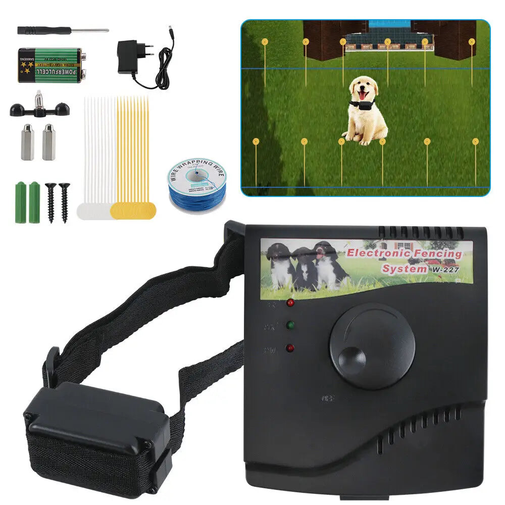 Electric Dog Fence System Pet Containment Waterproof Yard