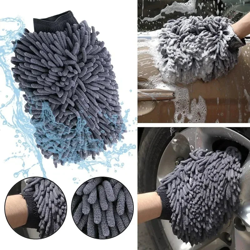 Pet Grooming Glove Quick Drying Towel Chenille Dog Mitt