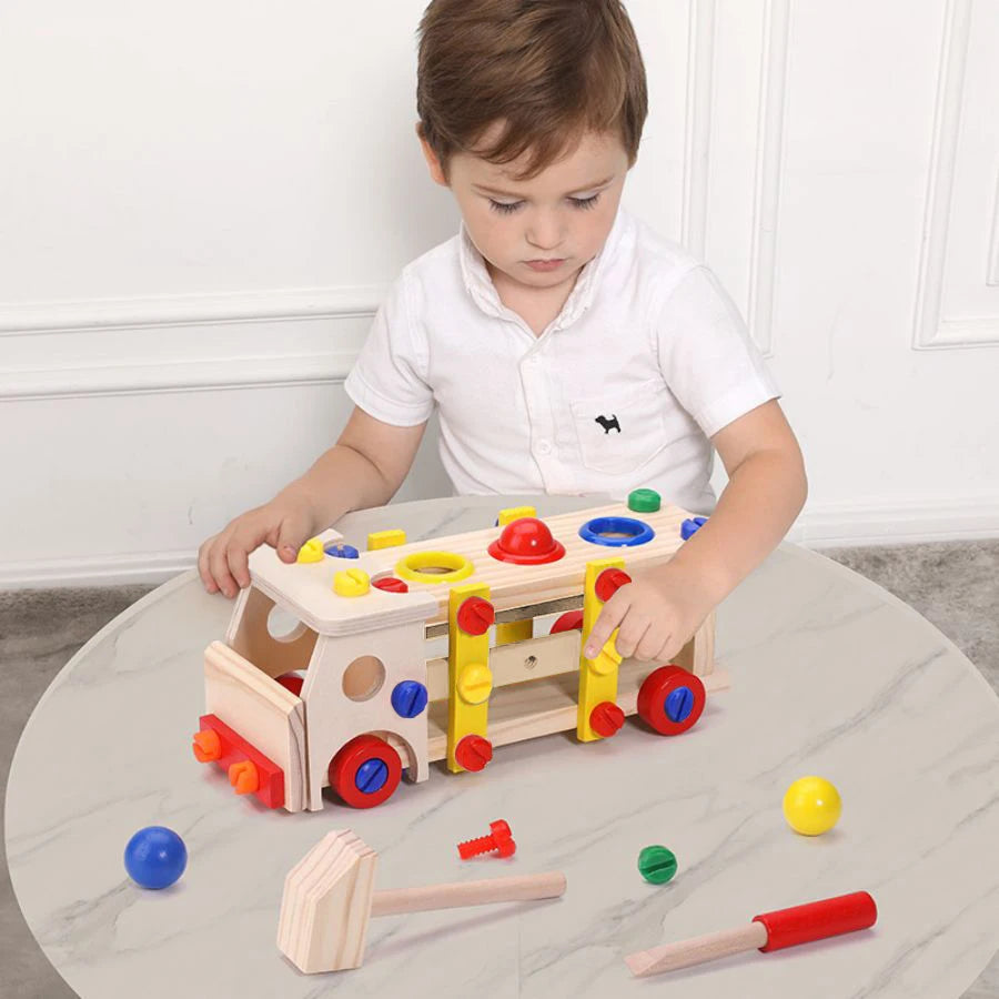 Maw Maws Hope Wooden Screws Car Toys Montessori Puzzle Set