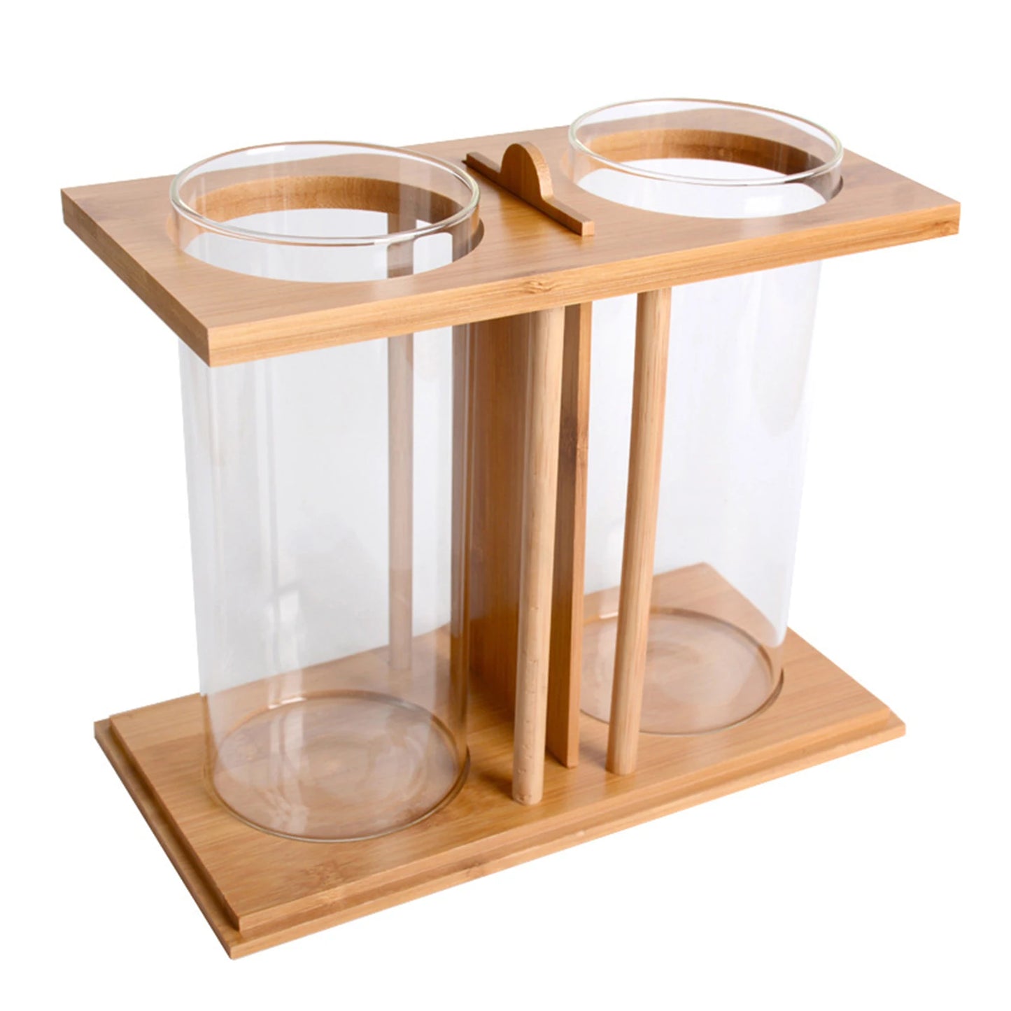 Desktop Mini Fish Tank Bamboo Wood Ecological Aquarium