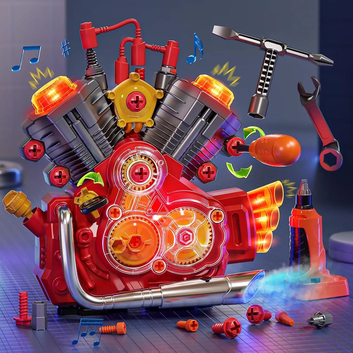 Engine Building Kit For Kids STEM Engine Model Toy