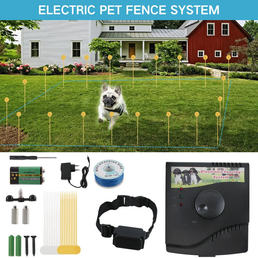Electric Dog Fence System Pet Containment Waterproof Yard