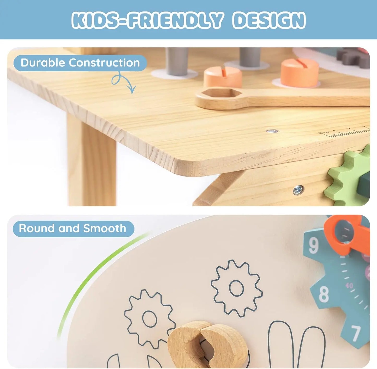 Rolife Robotime Kids Tool Bench Wooden Construction Toys