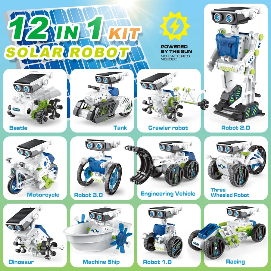 Conusea 12 In 1 Solar Robot Toy Science Kit Educational