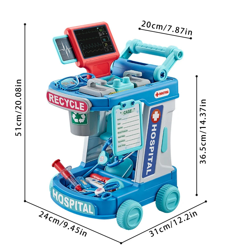 Jovow Kids Doctor Toy Set With Case Injections Stethoscope