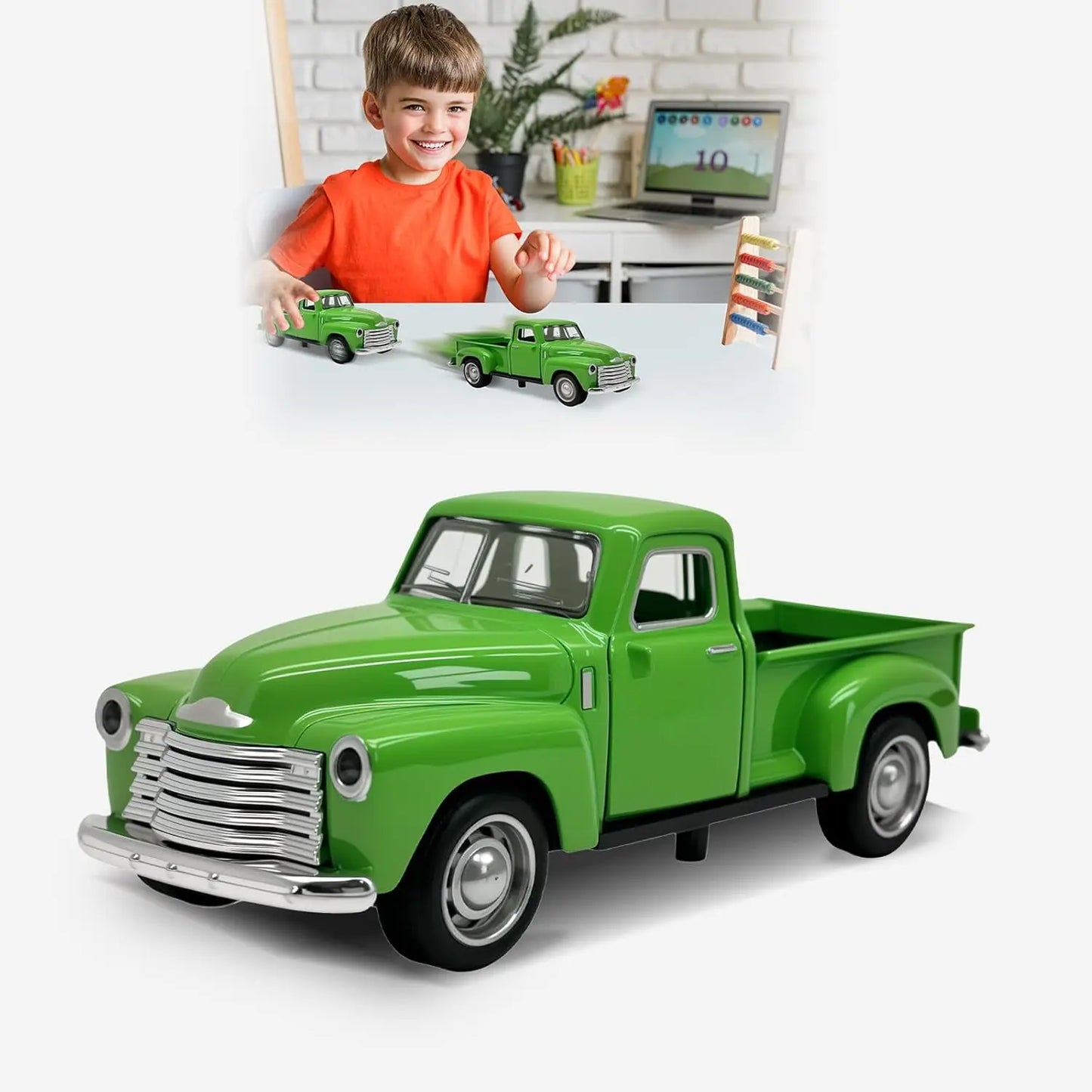 Hign-concerned Little Green Truck 1:32 Alloy Car Toy