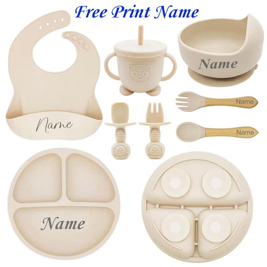 Maw Maws Hope Personalized Name Baby Meal Plate Set Silicone