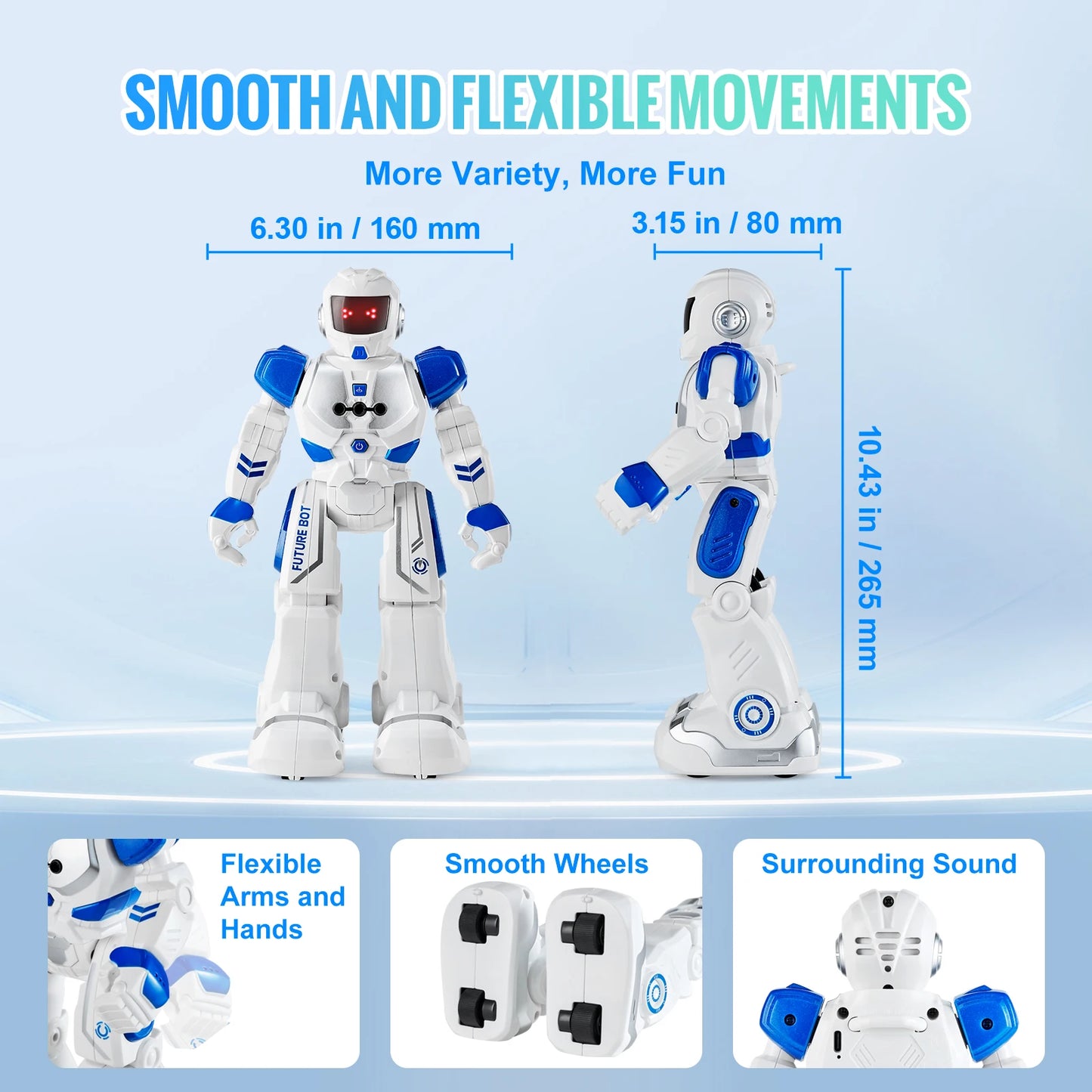 VEVOR RC Robot Action Figure Toy Walking Singing Dancing