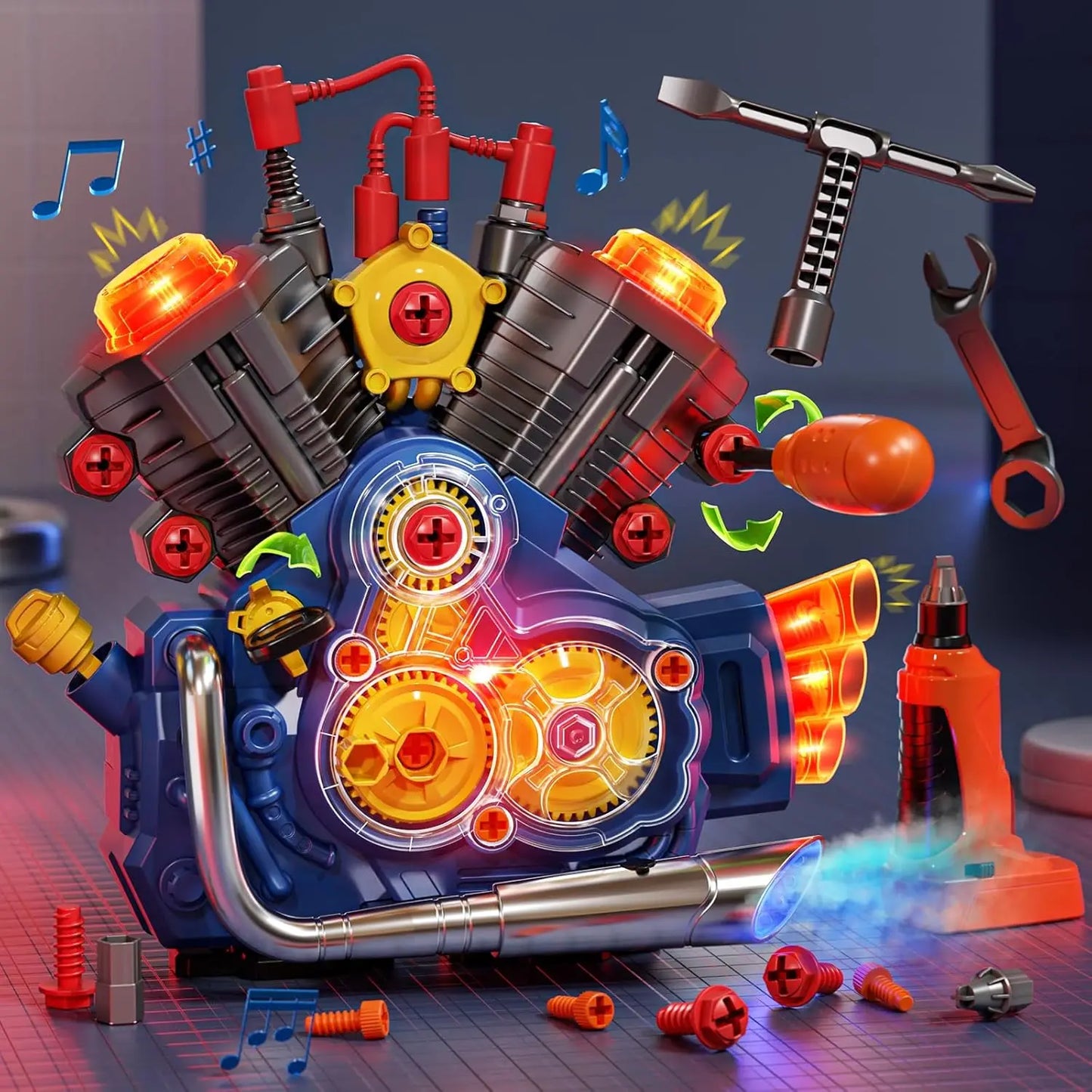 Engine Building Kit For Kids STEM Engine Model Toy