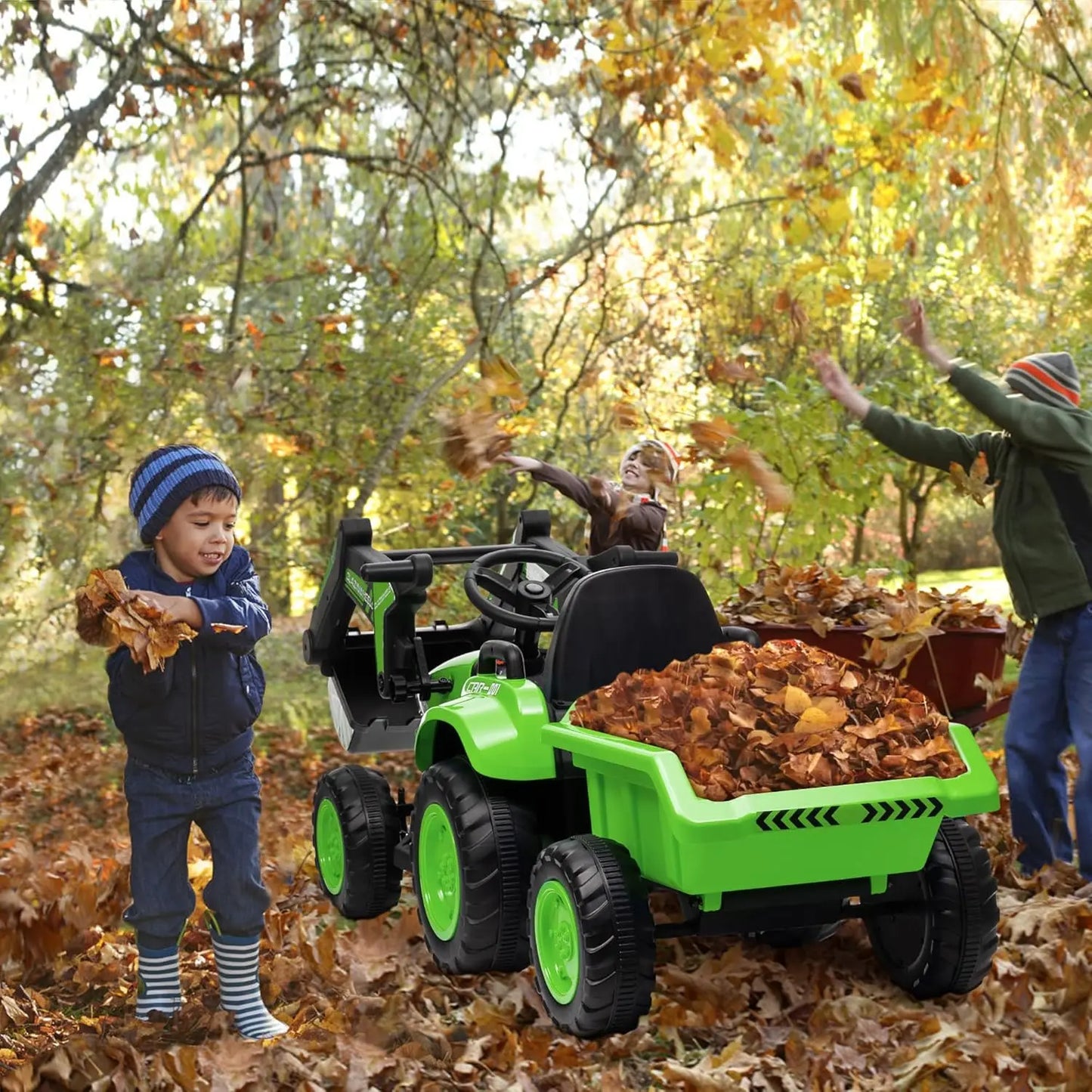 HobbyLane 12V 3 In 1 Ride On Excavator Tractor Trailer