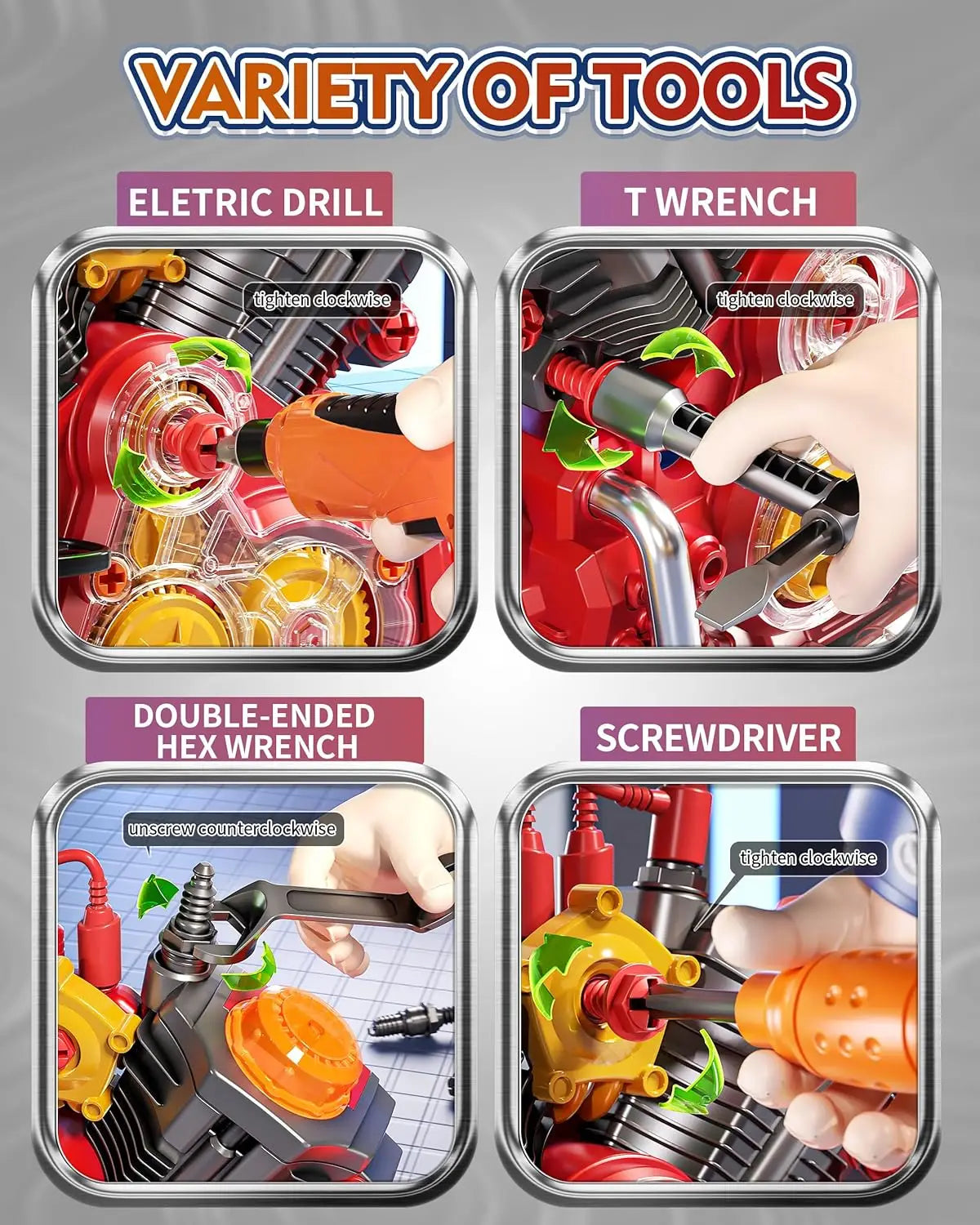 Engine Building Kit For Kids STEM Engine Model Toy