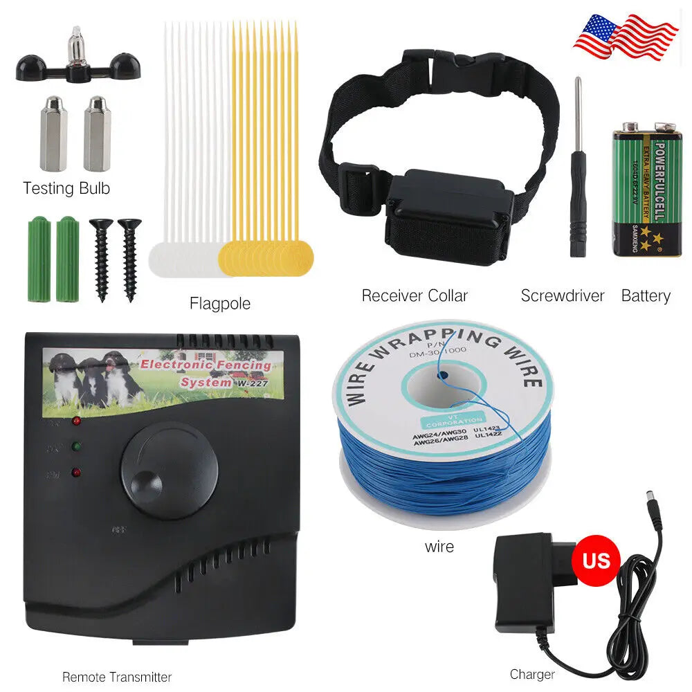Electric Dog Fence System Pet Containment Waterproof Yard