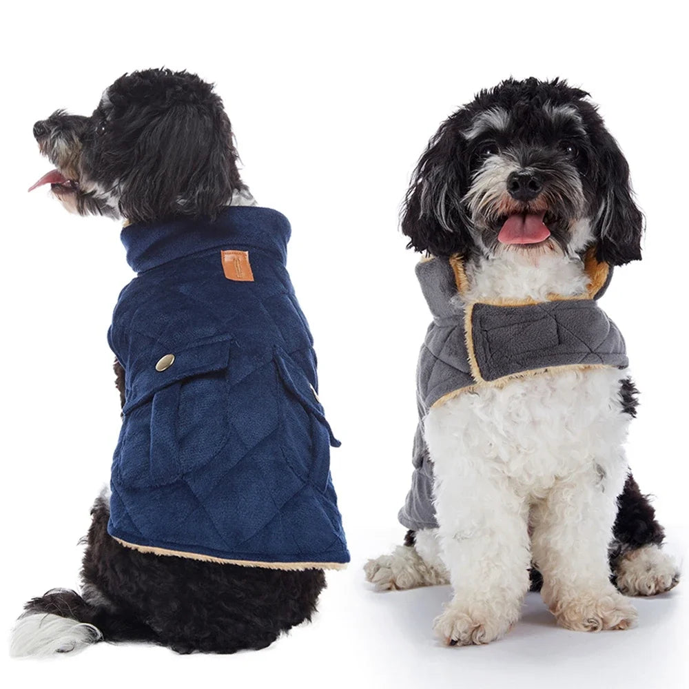 Guangdong Winter Plush Dog Coat With Double Pockets For Dogs