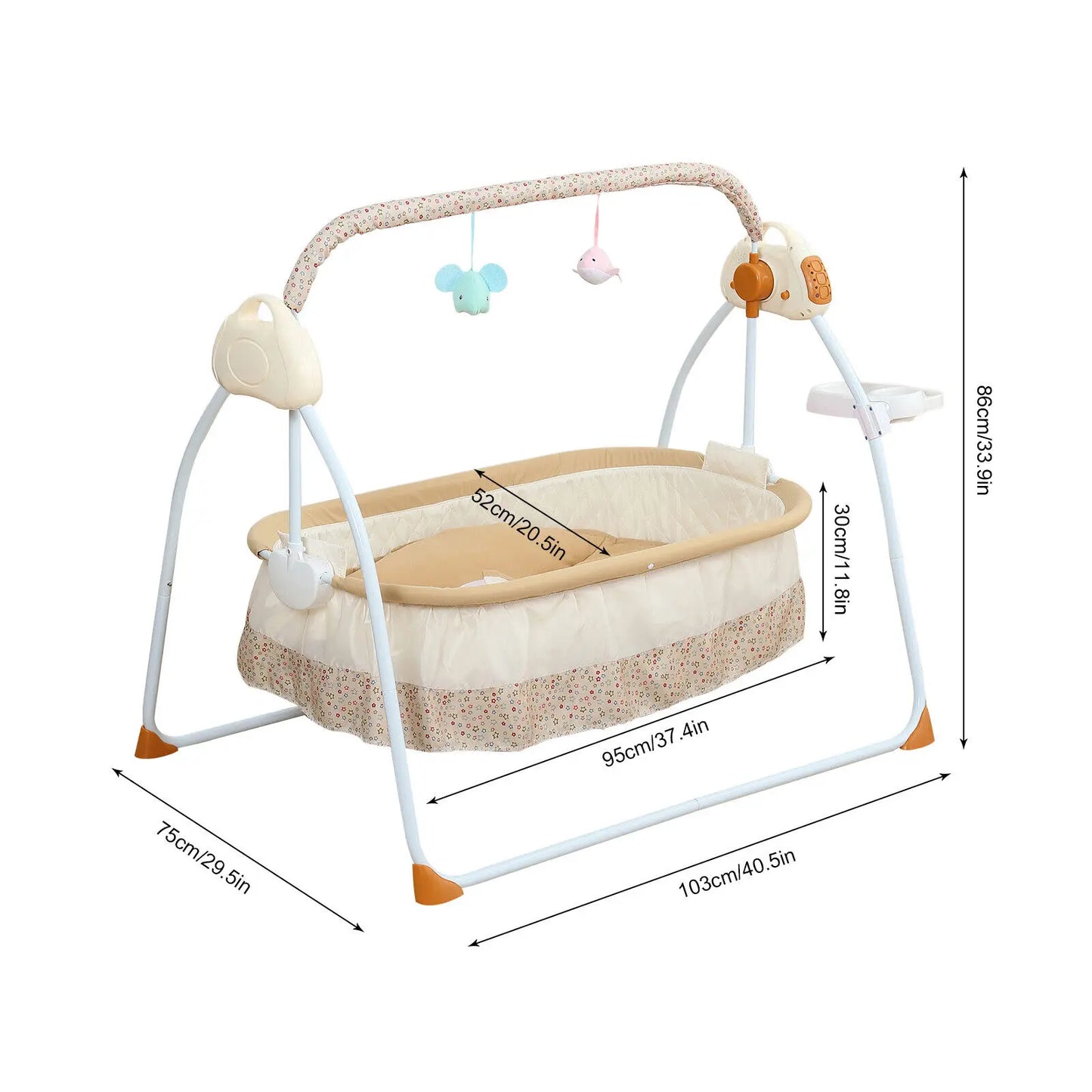 Hign-concerned Electric Bluetooth Baby Swing Cradle
