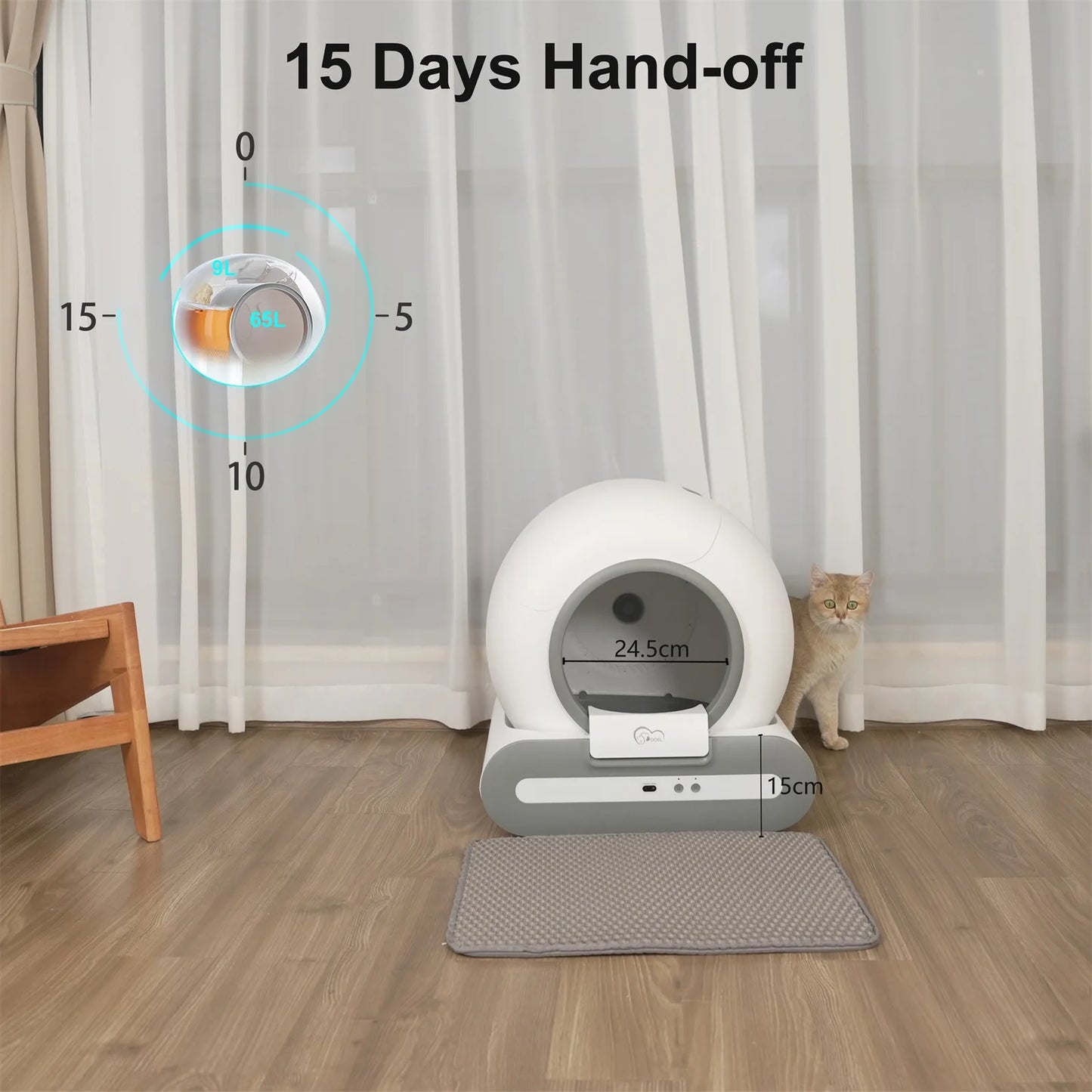 Doel Automatic Self Cleaning Cat Litter Box With App Smart