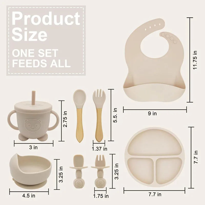 Maw Maws Hope Personalized Name Baby Meal Plate Set Silicone