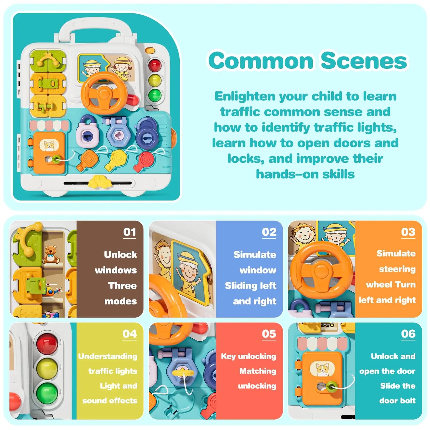Hign-Concerned Toddler Musical Busy Board Montessori Toy