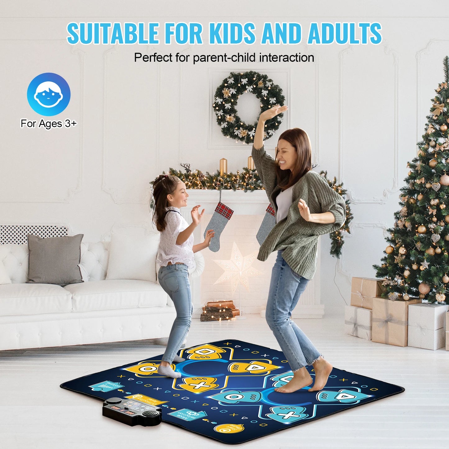SucceBuy Dance Mat for Kids 8 Button Music Pad Modes