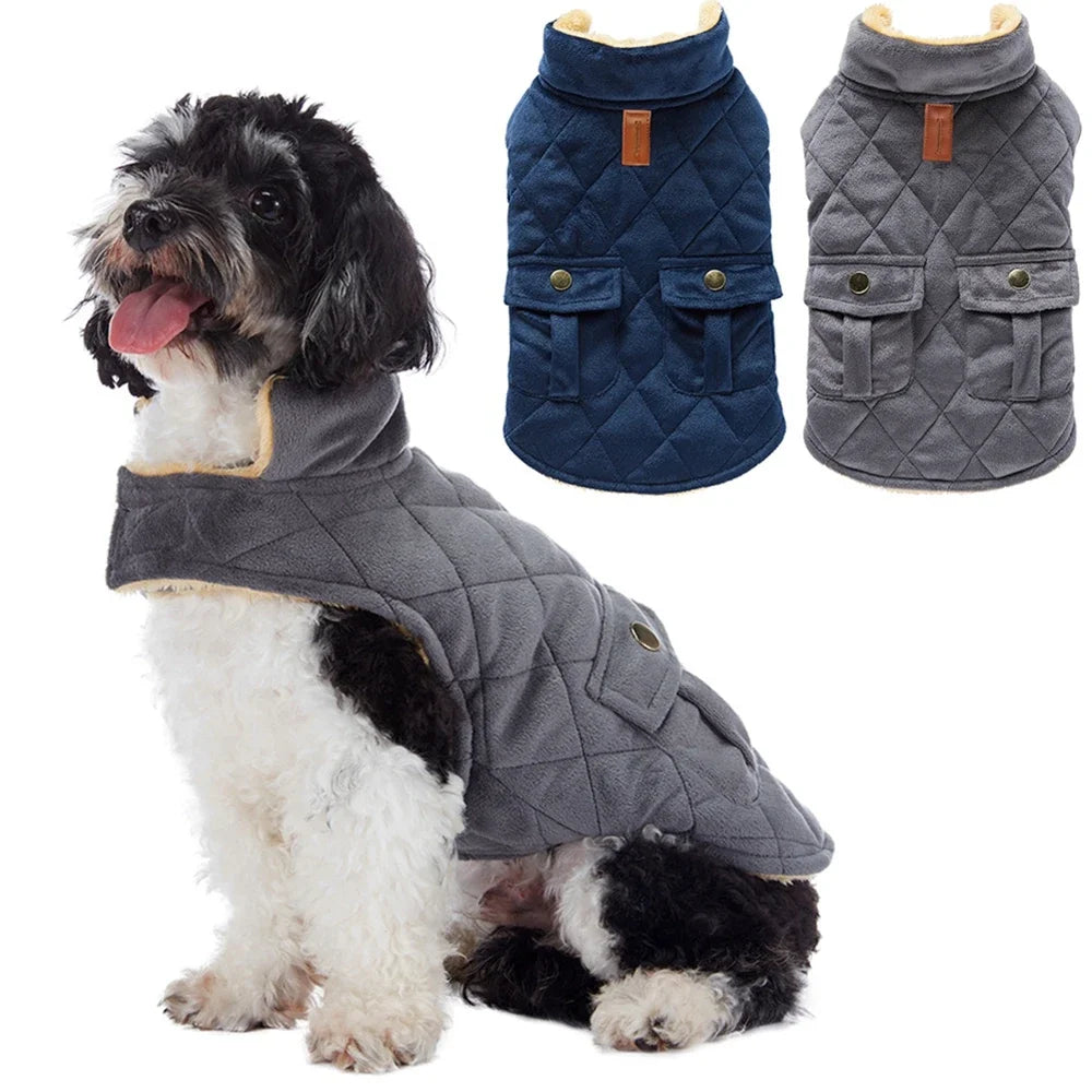 Guangdong Winter Plush Dog Coat With Double Pockets For Dogs