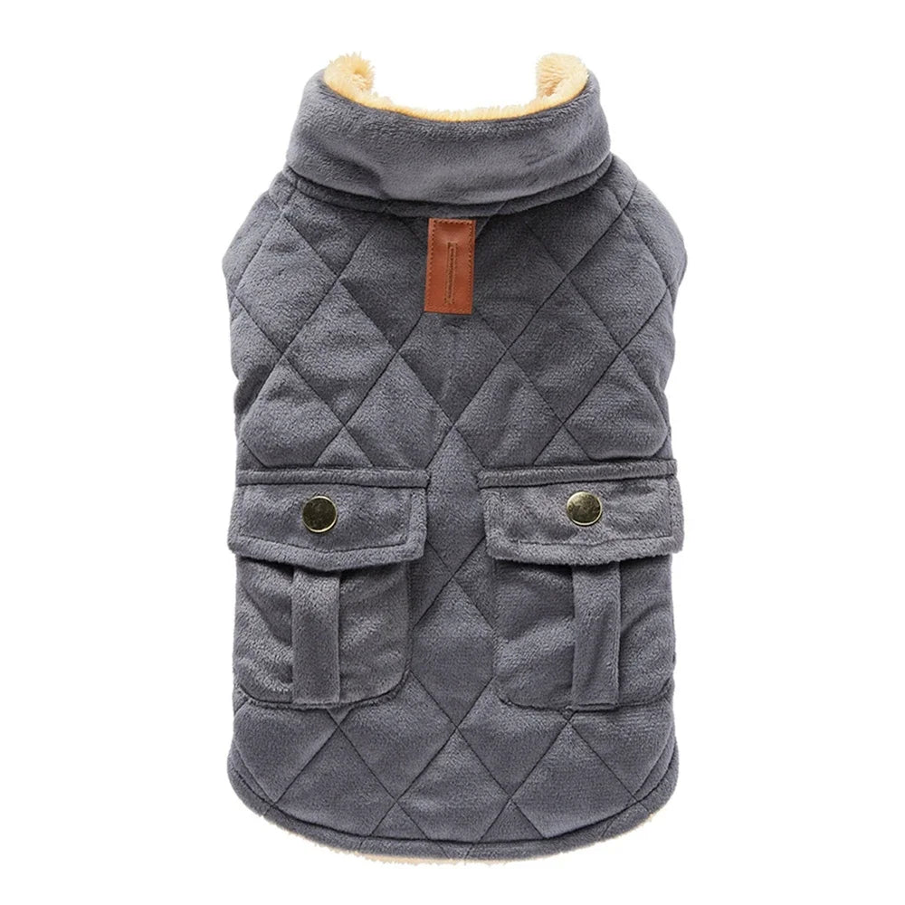 Guangdong Winter Plush Dog Coat With Double Pockets For Dogs