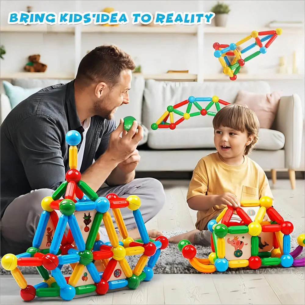 Magblock 90 Pieces Magnetic Building Sticks Blocks Toy Set
