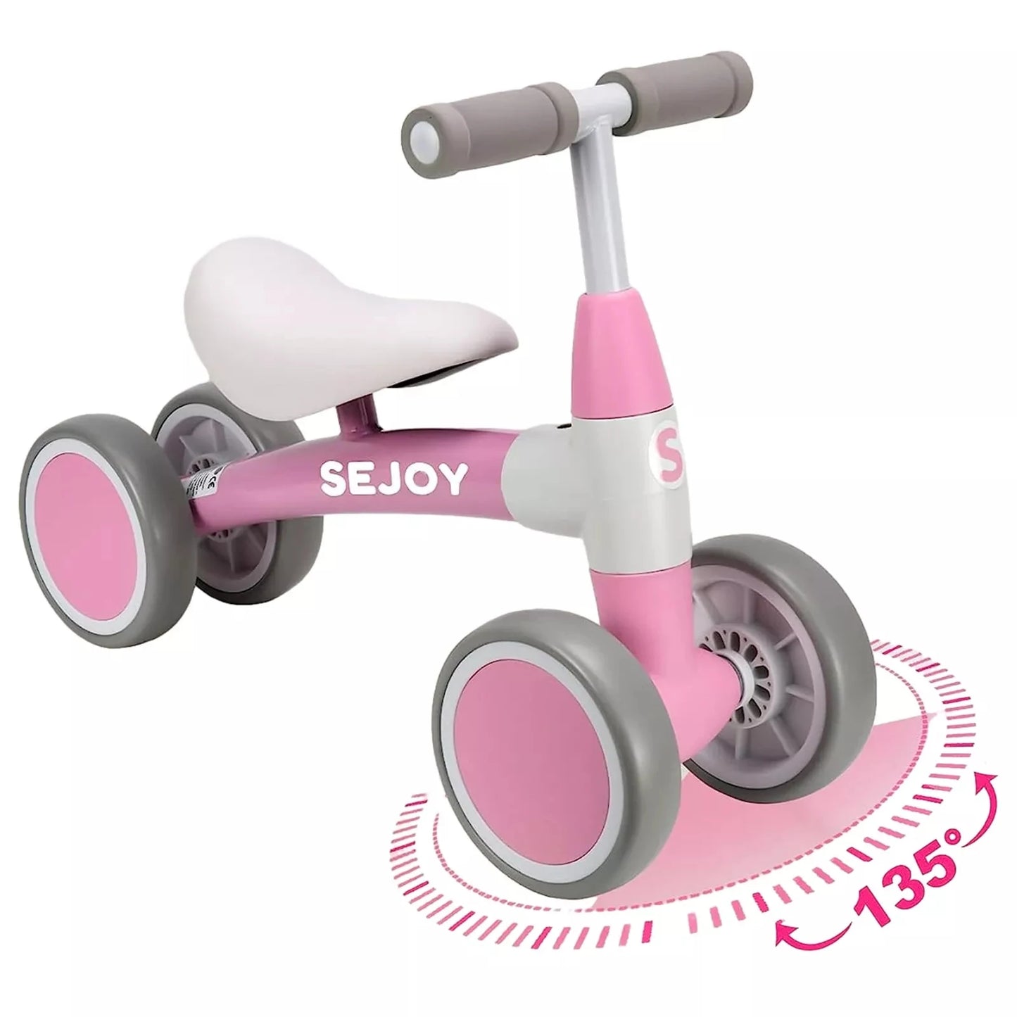 SEJOY Baby Walker Balance Bike Four Wheel Ride On Toy