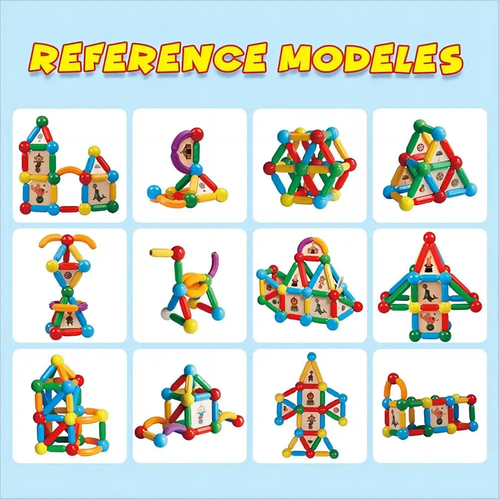 Magblock 90 Pieces Magnetic Building Sticks Toy Set For Kids