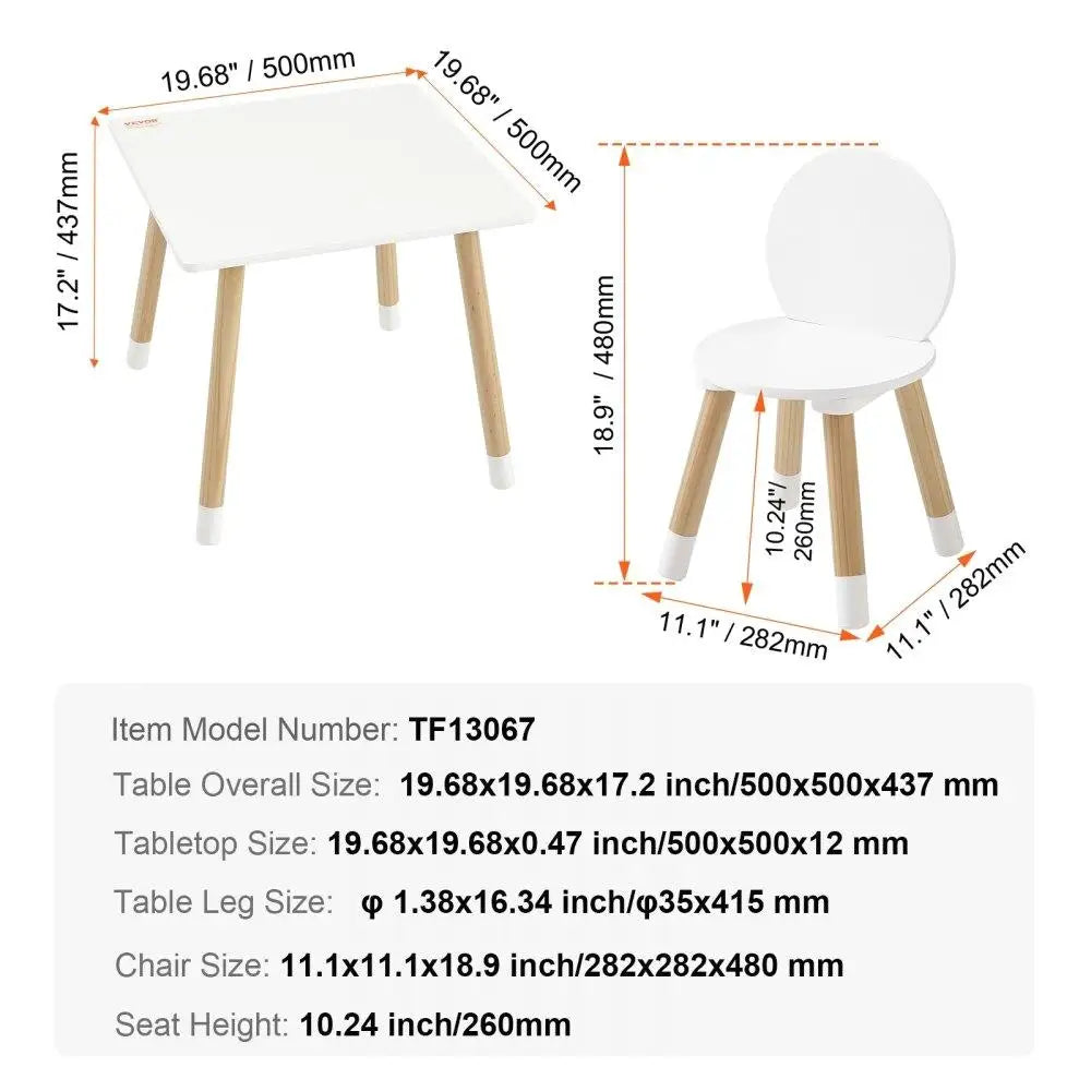 Hign-concerned Kids Table Chair Set for Toddler Activities