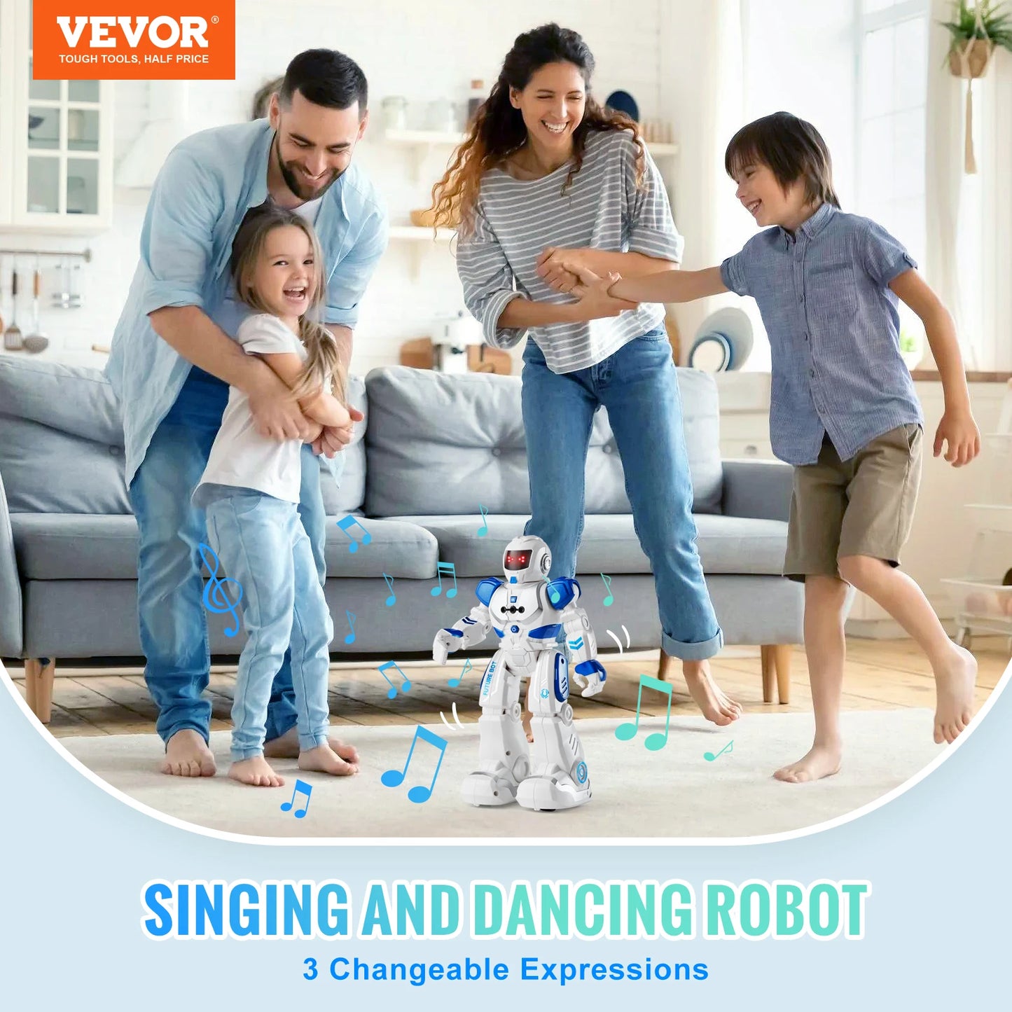 VEVOR RC Robot Action Figure Toy Walking Singing Dancing