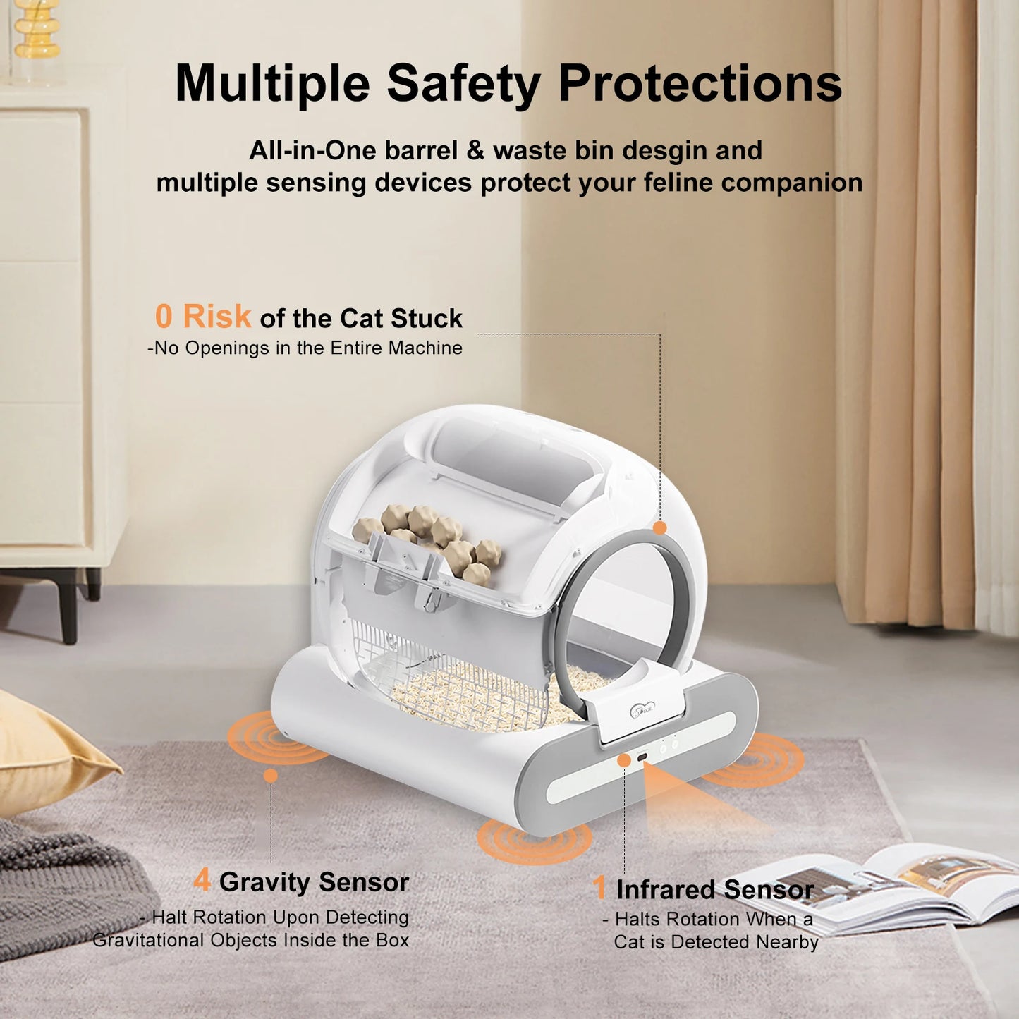 Doel Automatic Self Cleaning Cat Litter Box With App Smart