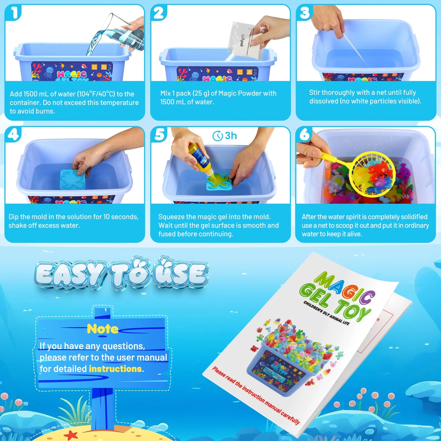 Maw Maws Hope Aqua Fairy Gel Craft Water Elf Toy Kit Set