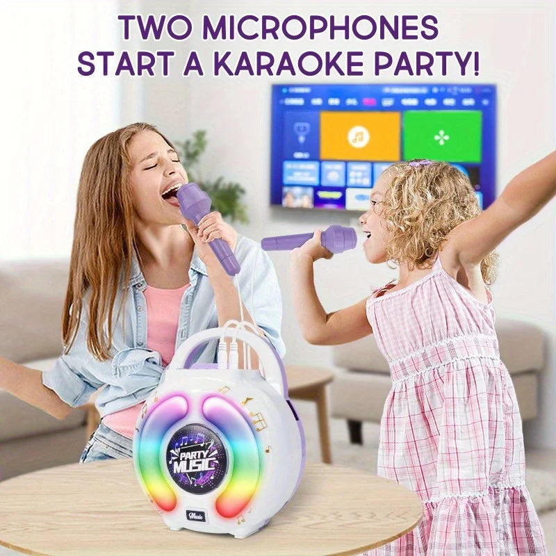 GGbell Karaoke Machine With 2 Microphones Portable Toy