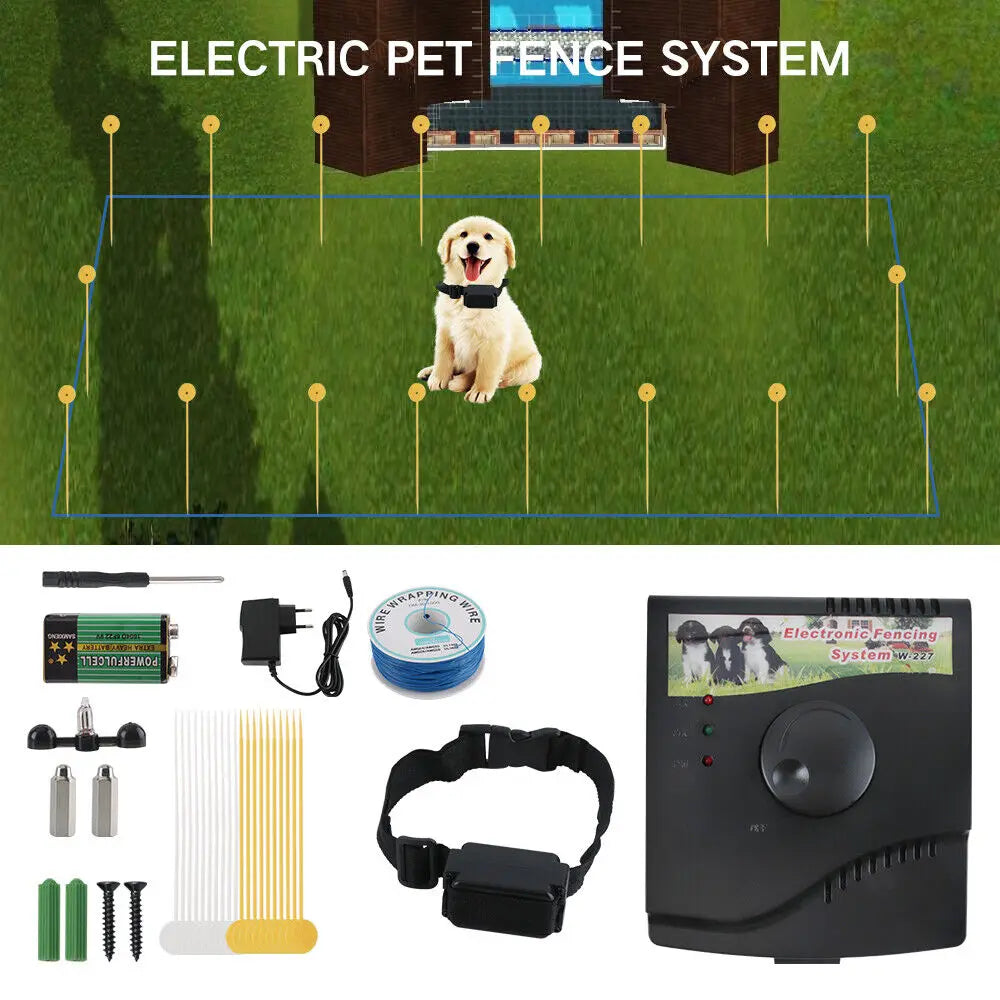 Electric Dog Fence System Pet Containment Waterproof Yard