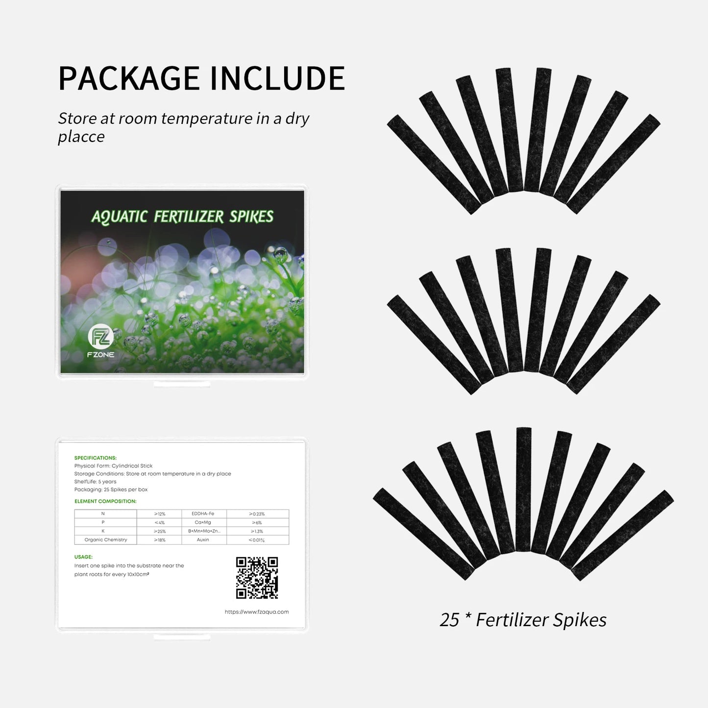 Aquarium Root Fertilizer Spikes NPK Freshwater 25 Spikes