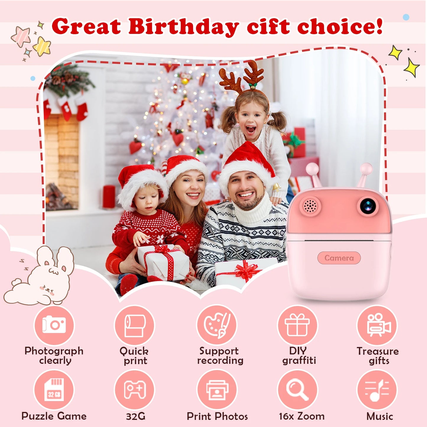 Hignconcerned Kids Camera Toy for Ages 3 to 12 Gift