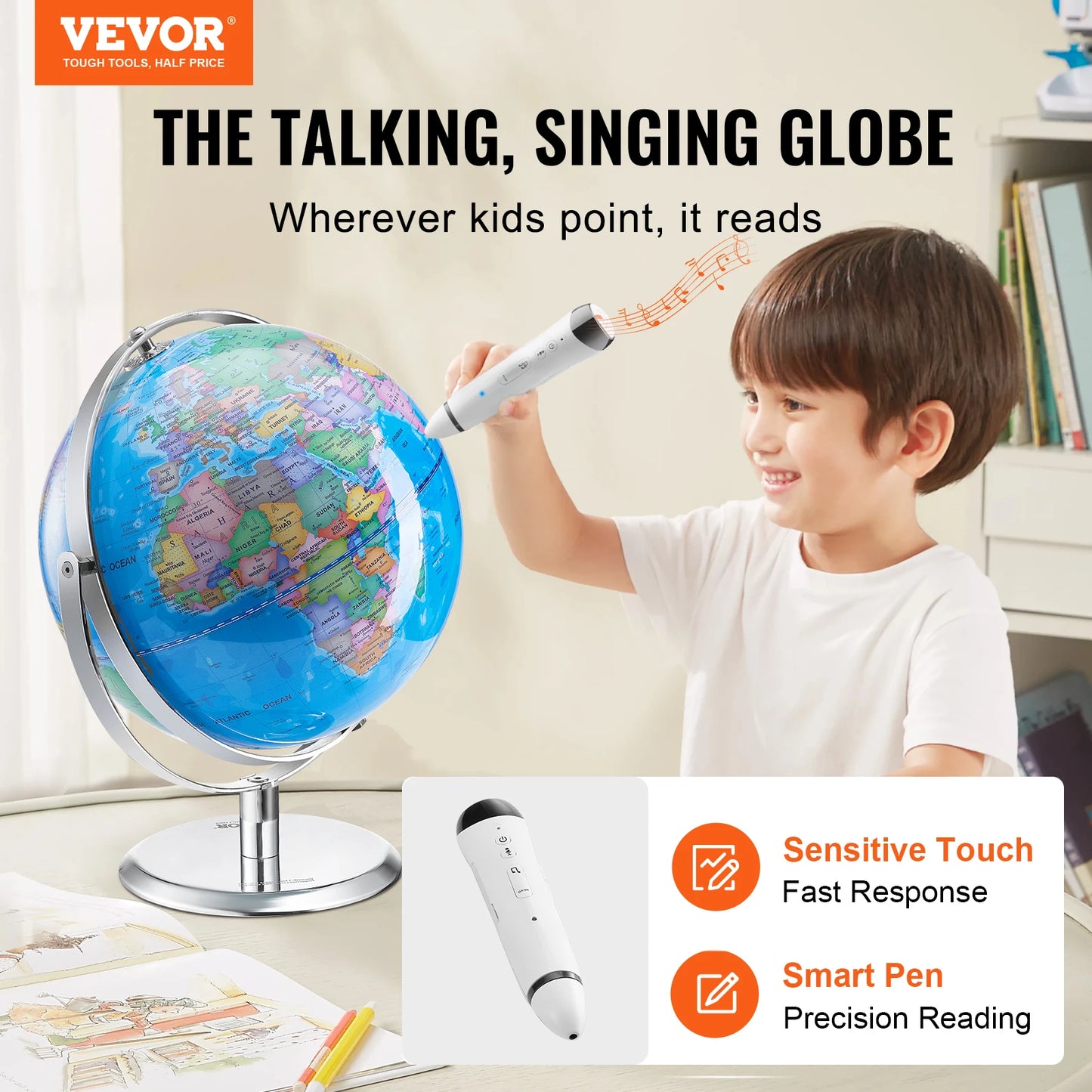 SucceBuy Talking World Globe Interactive Globe With Pen USB