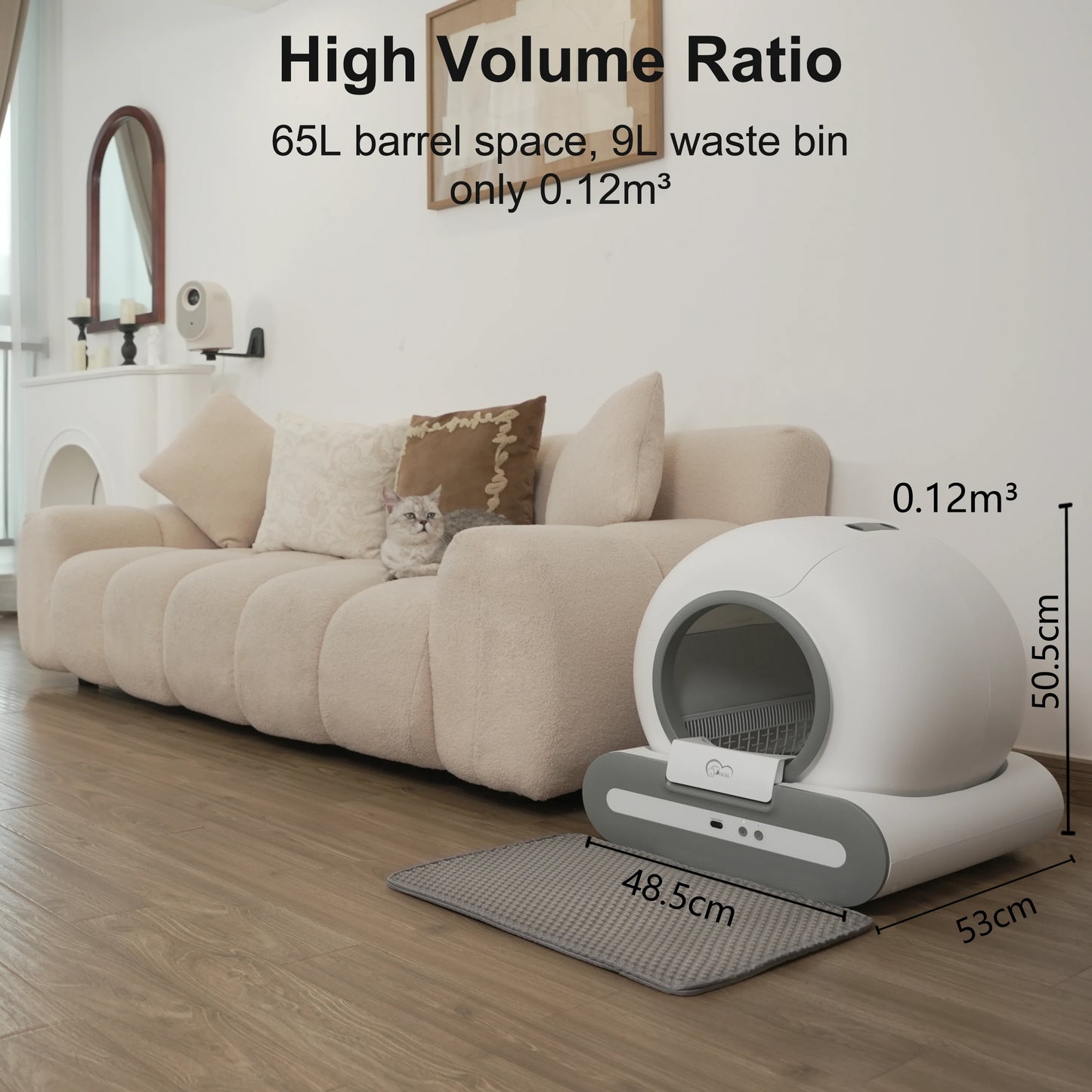 Doel Automatic Self Cleaning Cat Litter Box With App Smart