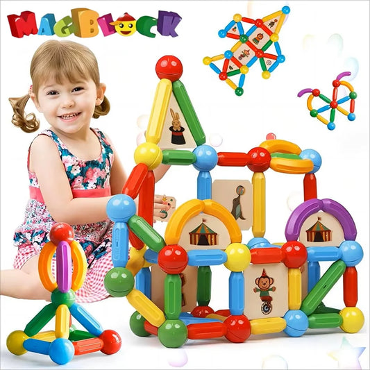 Magblock 90 Pieces Magnetic Building Sticks Blocks Toy Set