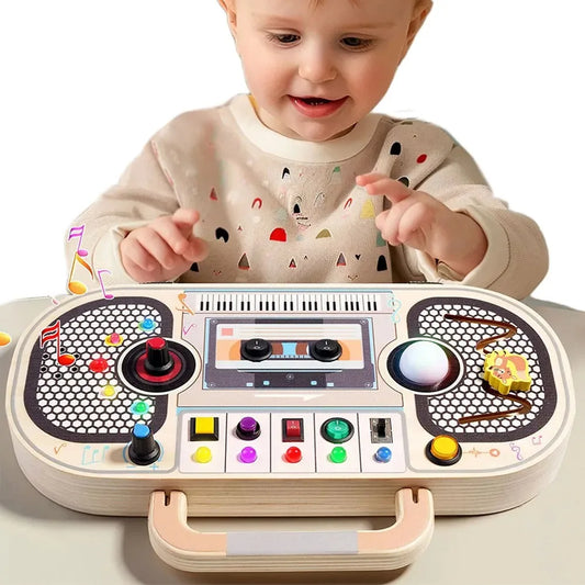 BizyKoady Montessori Sensory Busy Board Toddler Fine Motor
